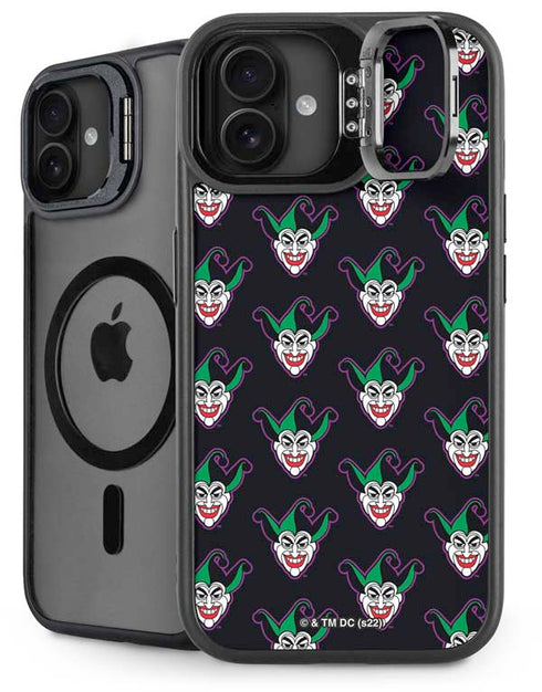 DC Comics The Joker Logo Pattern iPhone 16 Plus Kickstand Case