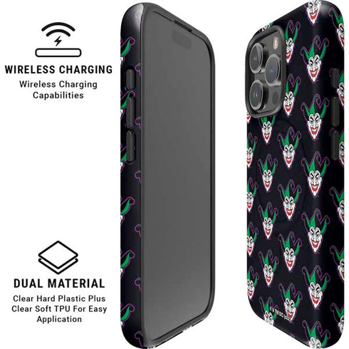 DC Comics The Joker Logo Pattern iPhone 16 Pro Magsafe Impact Case