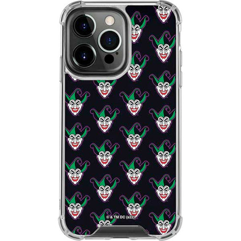 DC Comics The Joker Logo Pattern iPhone 16 Pro Max Clear Case
