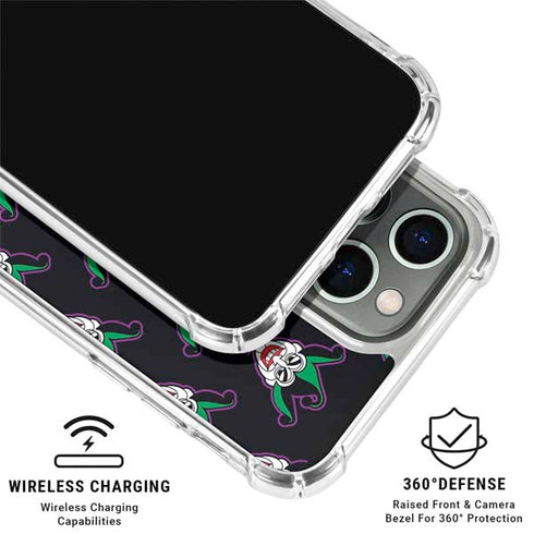 DC Comics The Joker Logo Pattern iPhone 16 Pro Max Clear Case