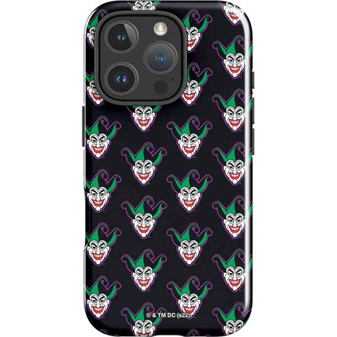 DC Comics The Joker Logo Pattern iPhone 16 Pro Max Impact Case