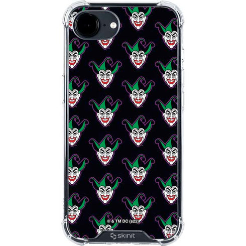 DC Comics The Joker Logo Pattern iPhone 16e Clear Case
