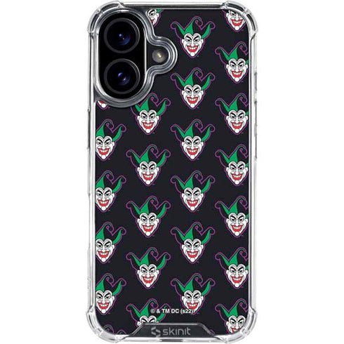 DC Comics The Joker Logo Pattern iPhone 17 Clear Case