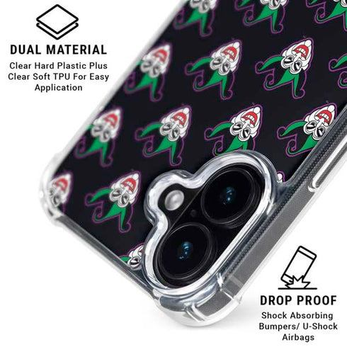 DC Comics The Joker Logo Pattern iPhone 17 Clear Case