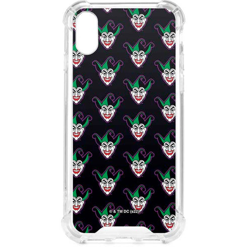 DC Comics The Joker Logo Pattern iPhone XS Clear Case