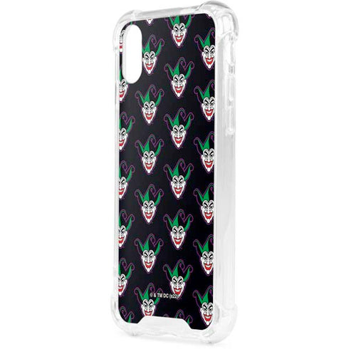 DC Comics The Joker Logo Pattern iPhone XS Clear Case