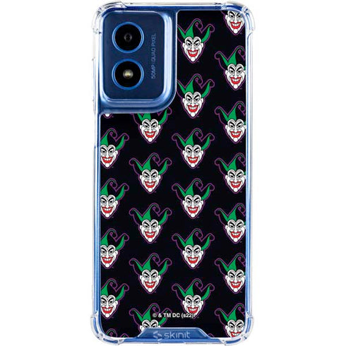 DC Comics The Joker Logo Pattern Moto G 5G (2024) Clear Case