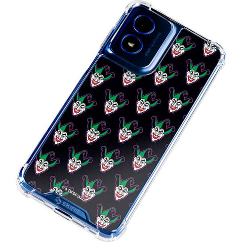 DC Comics The Joker Logo Pattern Moto G 5G (2024) Clear Case