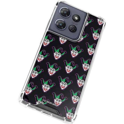 DC Comics The Joker Logo Pattern Moto G Play 5G (2025) Clear Case