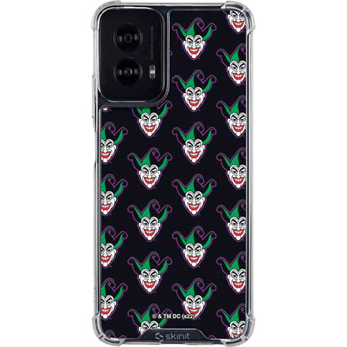 DC Comics The Joker Logo Pattern Moto G Power 5G (2024) Clear Case