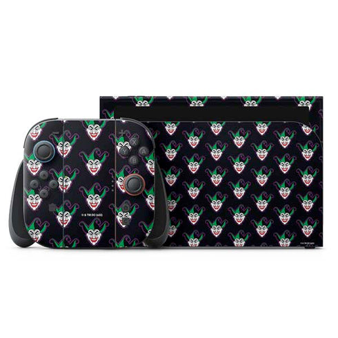 DC Comics The Joker Logo Pattern Nintendo Skins