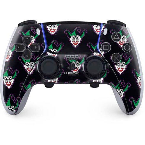 DC Comics The Joker Logo Pattern PS5 DualSense Edge Pro Controller Skin