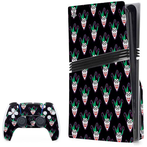 DC Comics The Joker Logo Pattern PS5 Pro Disk Bundle Skin