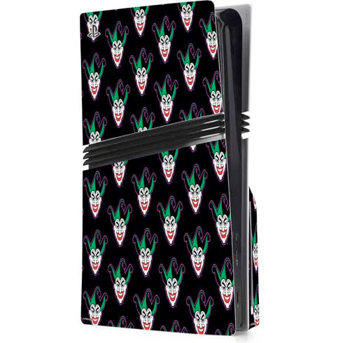 DC Comics The Joker Logo Pattern PS5 Pro Disk Console Skin