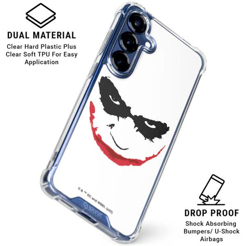 The Dark Knight Joker face Galaxy S25 Clear Case