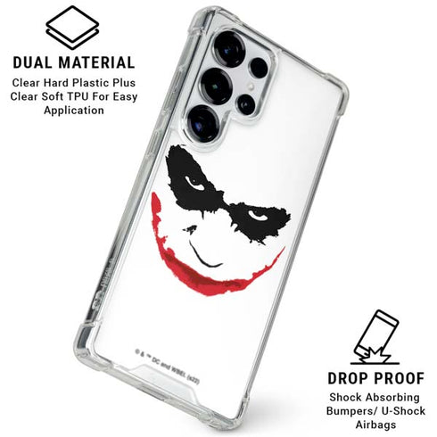 The Dark Knight Joker face Galaxy S25 Ultra Clear Case