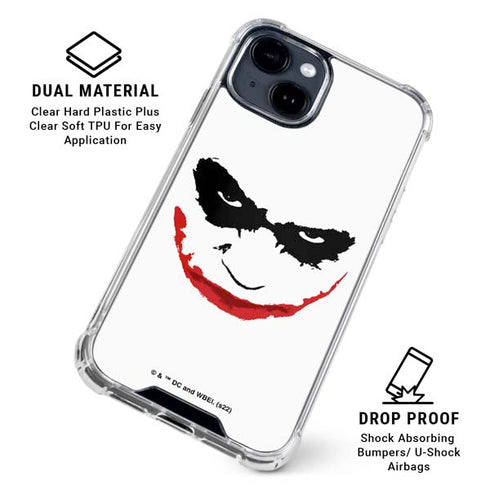 The Dark Knight Joker face iPhone 15 Clear Case
