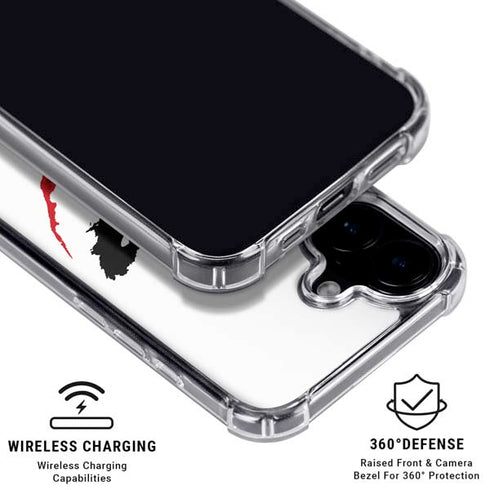 The Dark Knight Joker face iPhone 16 Plus Clear Case
