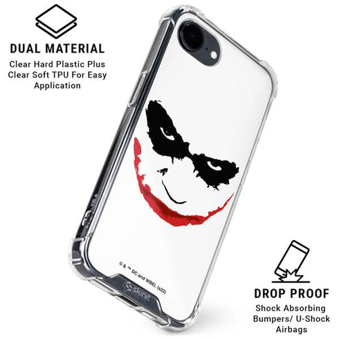 The Dark Knight Joker face iPhone 16e Clear Case