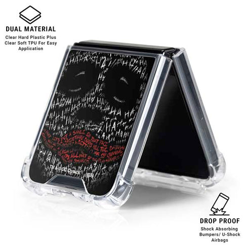 DC Comics The Joker Put a Smile On That Face Galaxy Z Flip6 Clear Case
