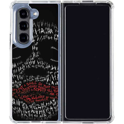 DC Comics The Joker Put a Smile On That Face Galaxy Z Fold5 5G Clear Case