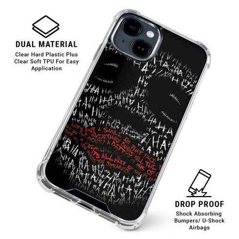 DC Comics The Joker Put a Smile On That Face iPhone 15 Clear Case