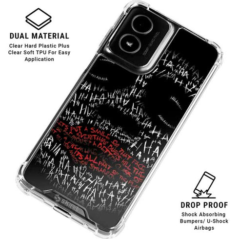 DC Comics The Joker Put a Smile On That Face Moto G Power 5G (2024) Clear Case
