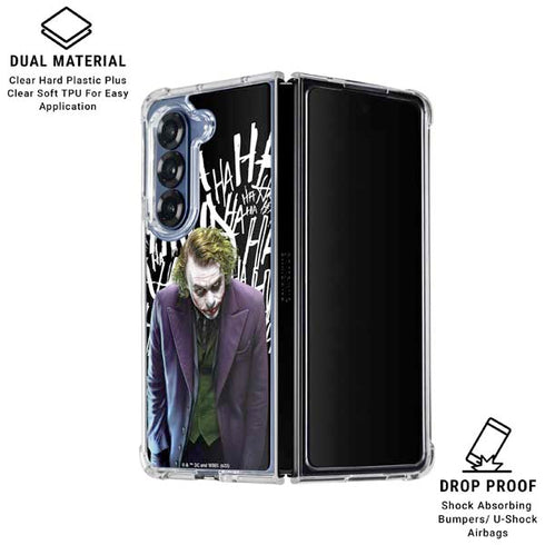 The Dark Knight Joker Galaxy Z Fold7 Clear Case