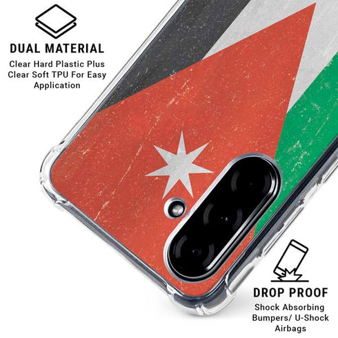 Jordan Flag Distressed Galaxy A36 5G Clear Case