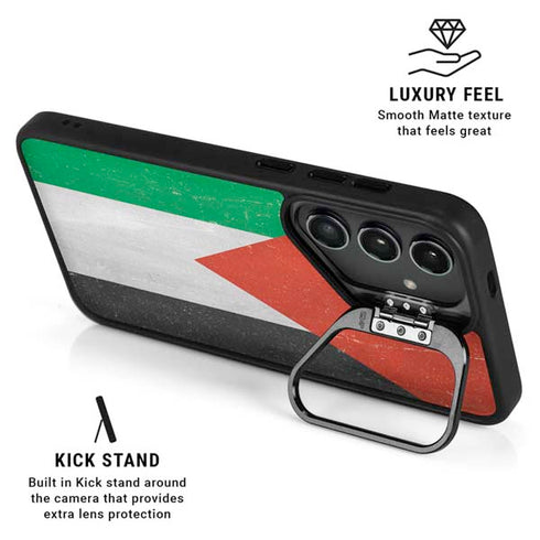Jordan Flag Distressed Galaxy S24 FE Kickstand Case
