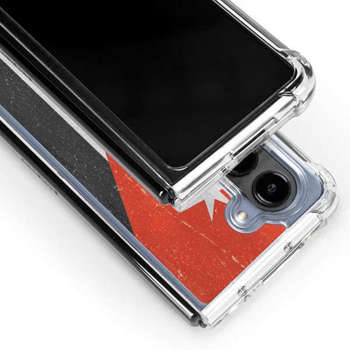 Jordan Flag Distressed Galaxy Z Fold5 5G Clear Case