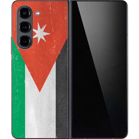 Jordan Flag Distressed Galaxy Z Fold5 5G Skin