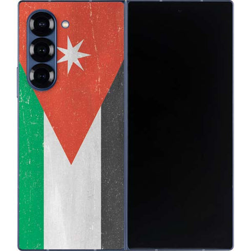 Jordan Flag Distressed Galaxy Z Fold6 Skin