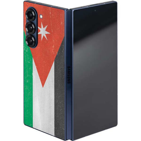 Jordan Flag Distressed Galaxy Z Fold6 Skin