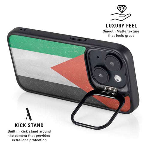 Jordan Flag Distressed iPhone 14 Kickstand Case