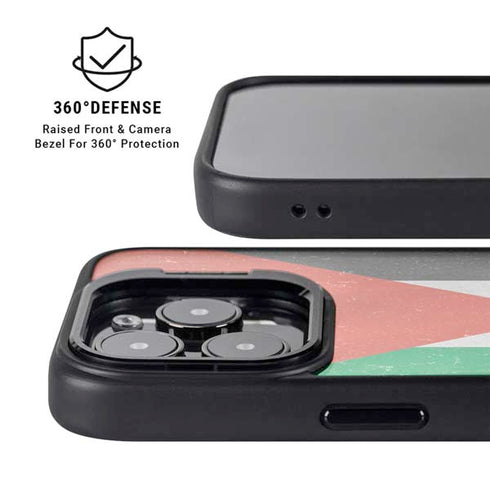 Jordan Flag Distressed iPhone 15 Pro Max Kickstand Case