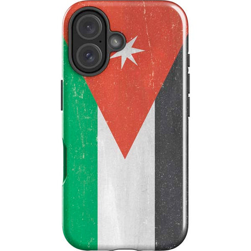 Jordan Flag Distressed iPhone 16 Plus Impact Case