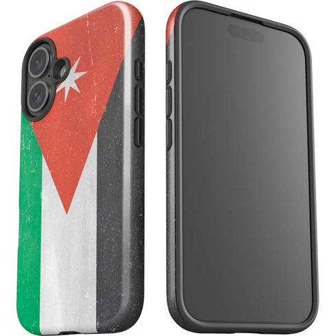 Jordan Flag Distressed iPhone 16 Plus Impact Case