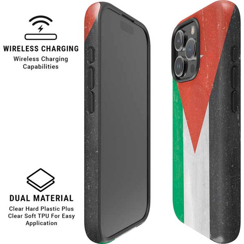 Jordan Flag Distressed iPhone 16 Pro Magsafe Impact Case