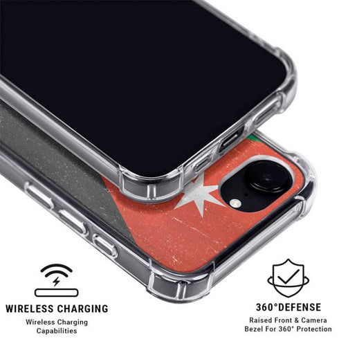 Jordan Flag Distressed iPhone 16e Clear Case