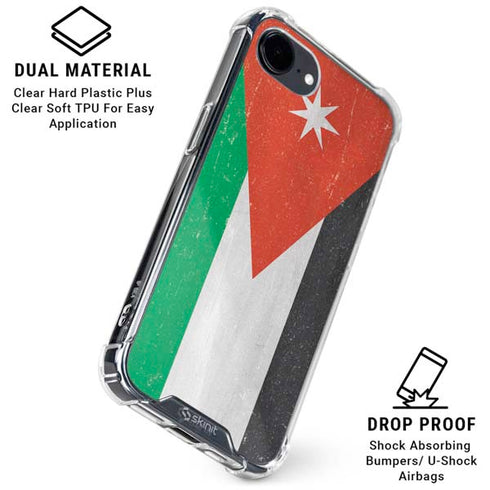 Jordan Flag Distressed iPhone 16e Clear Case