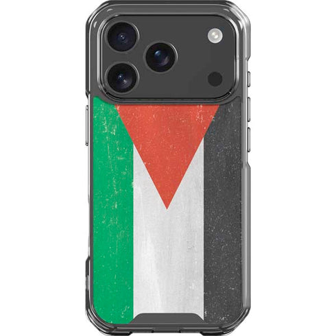Jordan Flag Distressed iPhone 18 Pro Clear Case