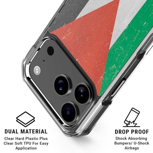 Jordan Flag Distressed iPhone 18 Pro Clear Case
