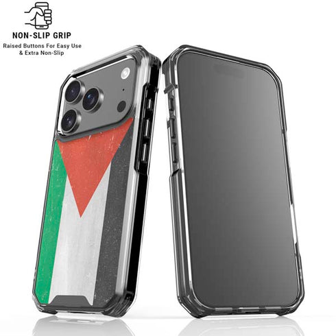 Jordan Flag Distressed iPhone 18 Pro Clear Case