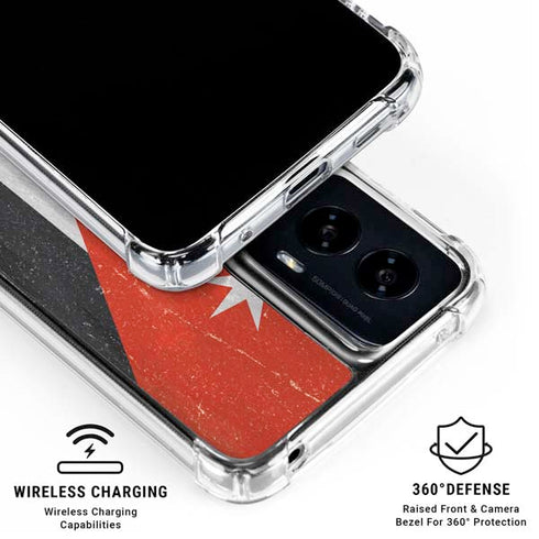Jordan Flag Distressed Moto G Power 5G (2024) Clear Case