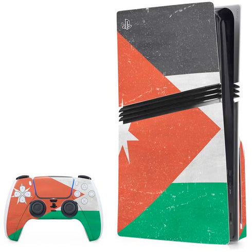 Jordan Flag Distressed PS5 Pro Disk Bundle Skin