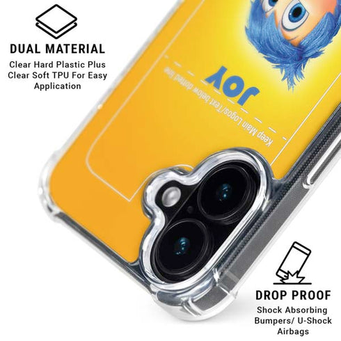 Disney Inside Out Joy Portrait iPhone 16 Plus Clear Case