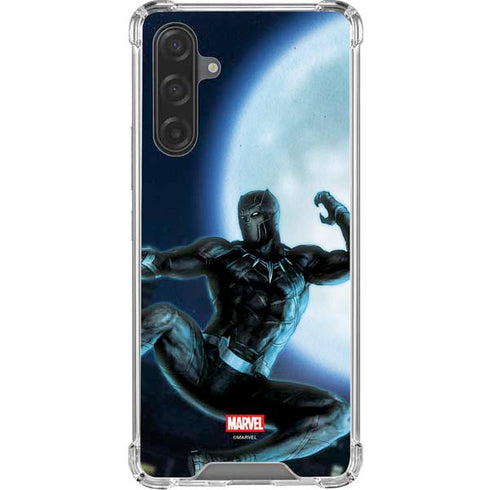 Marvel Black Panther Jumping Through Air Galaxy A17 Clear Case