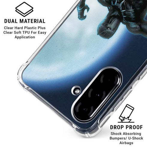 Marvel Black Panther Jumping Through Air Galaxy A36 5G Clear Case