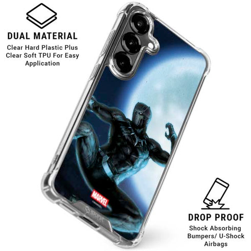 Marvel Black Panther Jumping Through Air Galaxy S26 Plus Clear Case